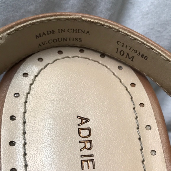 Adrienne Vittadini Brown/Tan Strap Wedges - Picture 5 of 5